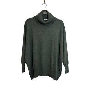 Mersea Oversized Turtleneck Sweater One Size OS‎ Dark Green Dropped Shoulder